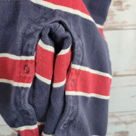 Janie & Jack Striped Romper Long Sleeve 6-12mo - Picture 6 of 6